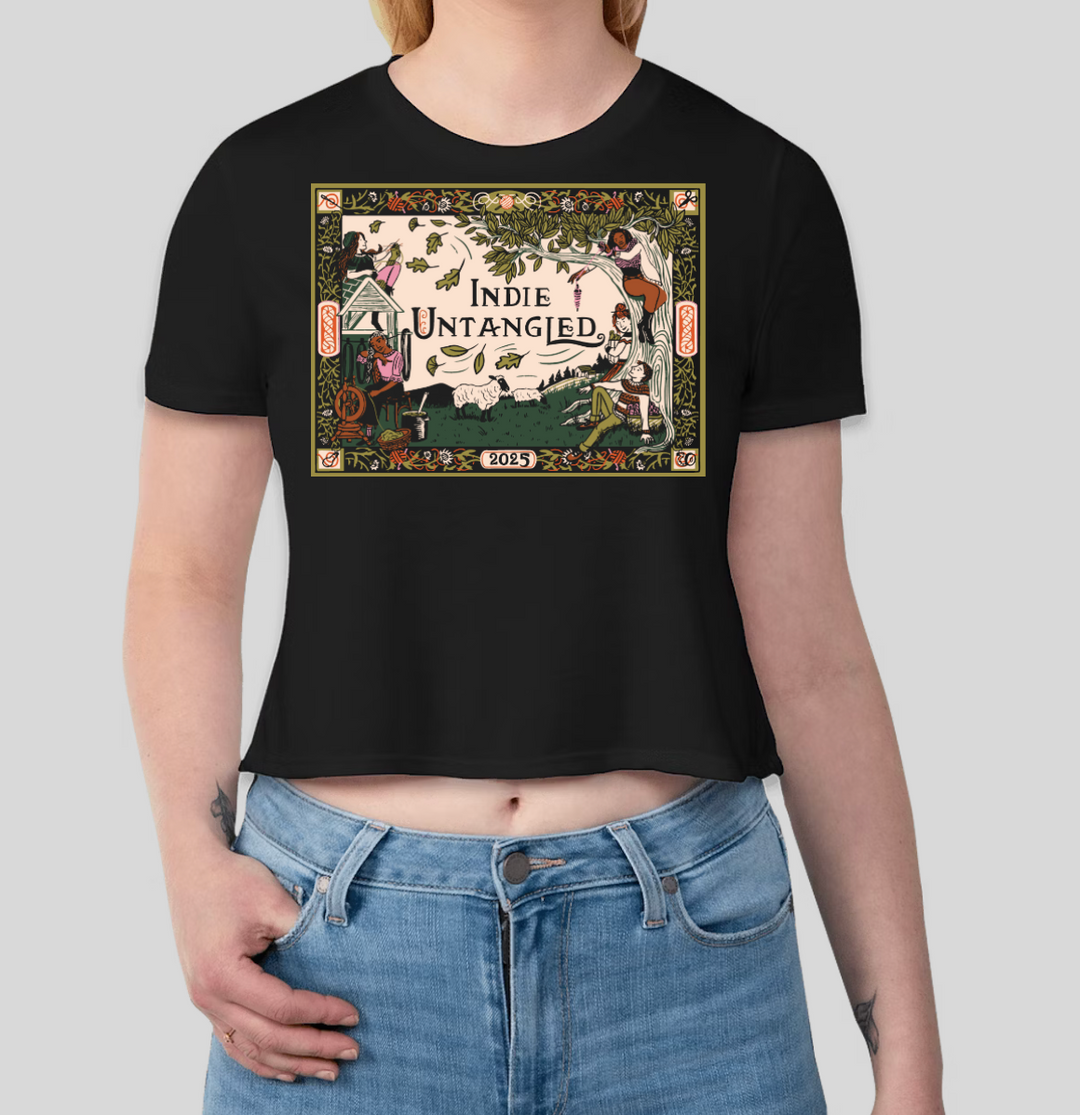 Indie Untangled 2025 T-shirt - Black Cropped - Preorder