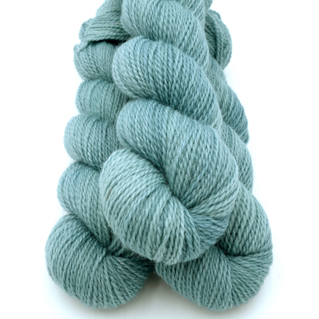Light blue yarn.