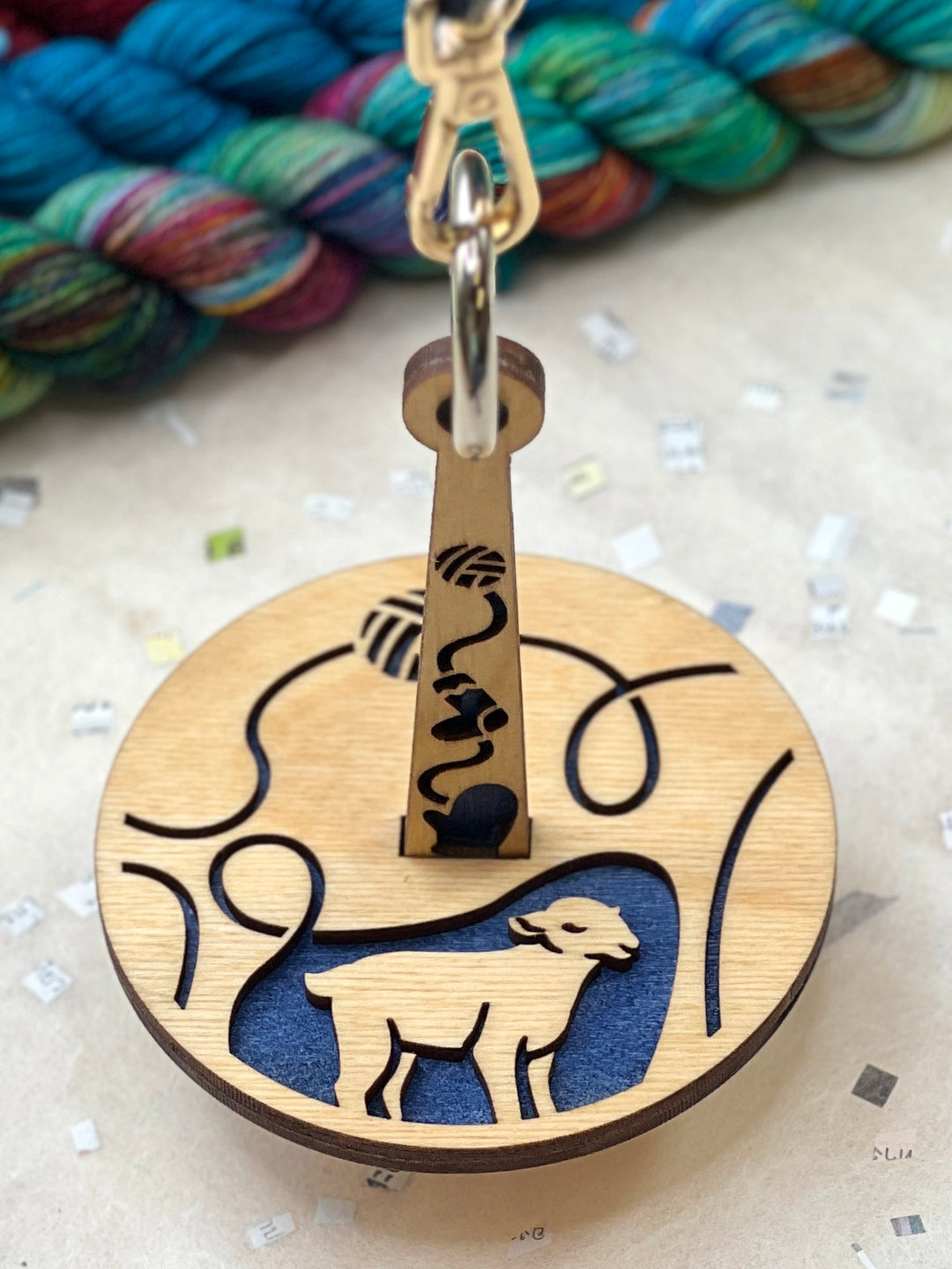 Wool Story Sheep Lemon Wood Mini Minder