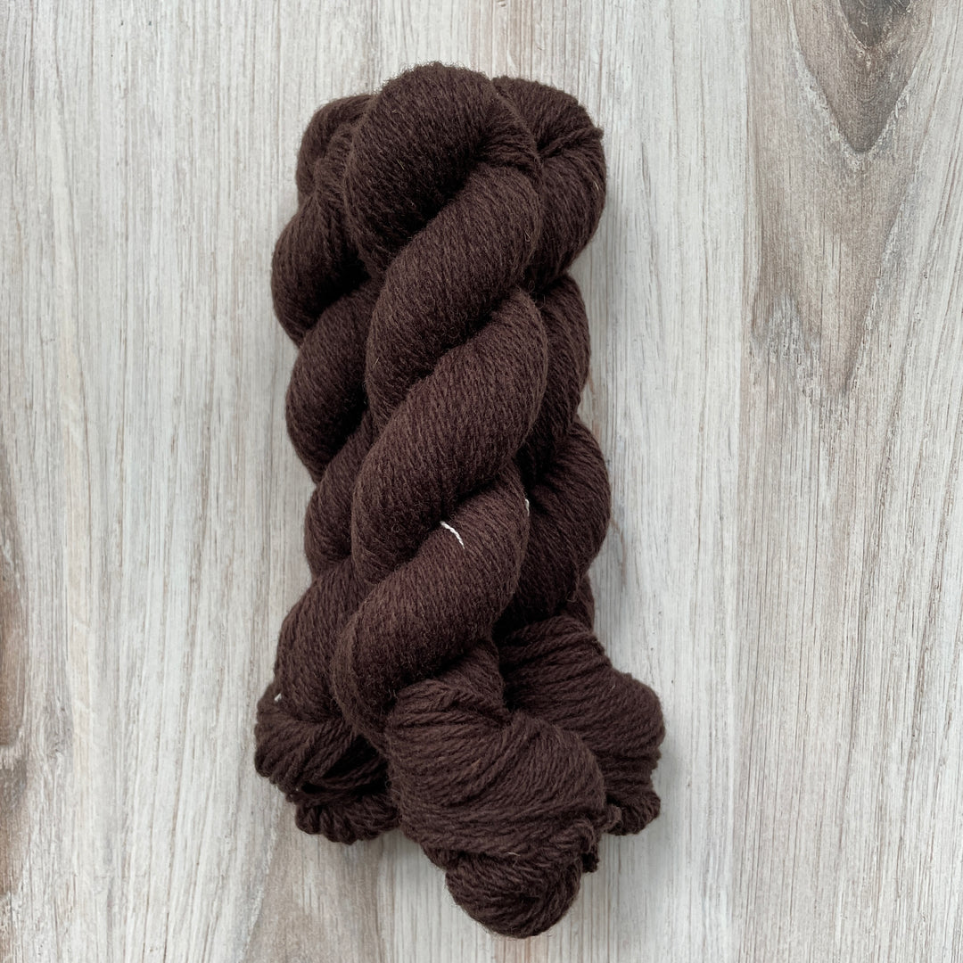 Brown yarn.