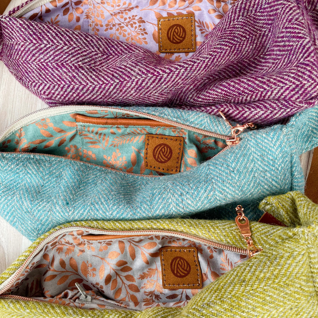 Harris Sling Wool Tweed Bag - Lichen