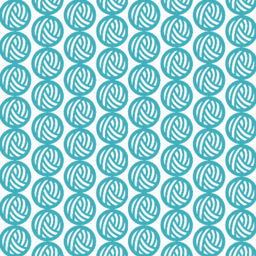 Teal yarn balls.
