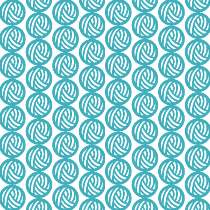 Teal yarn balls.