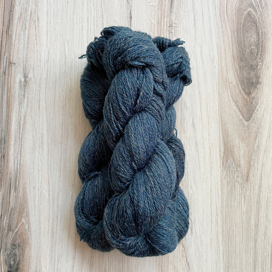 Blue yarn.