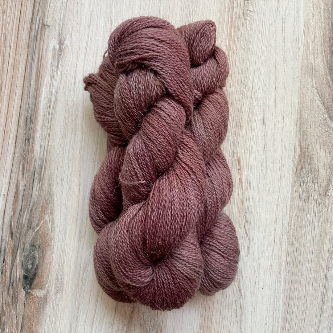 Purple yarn.