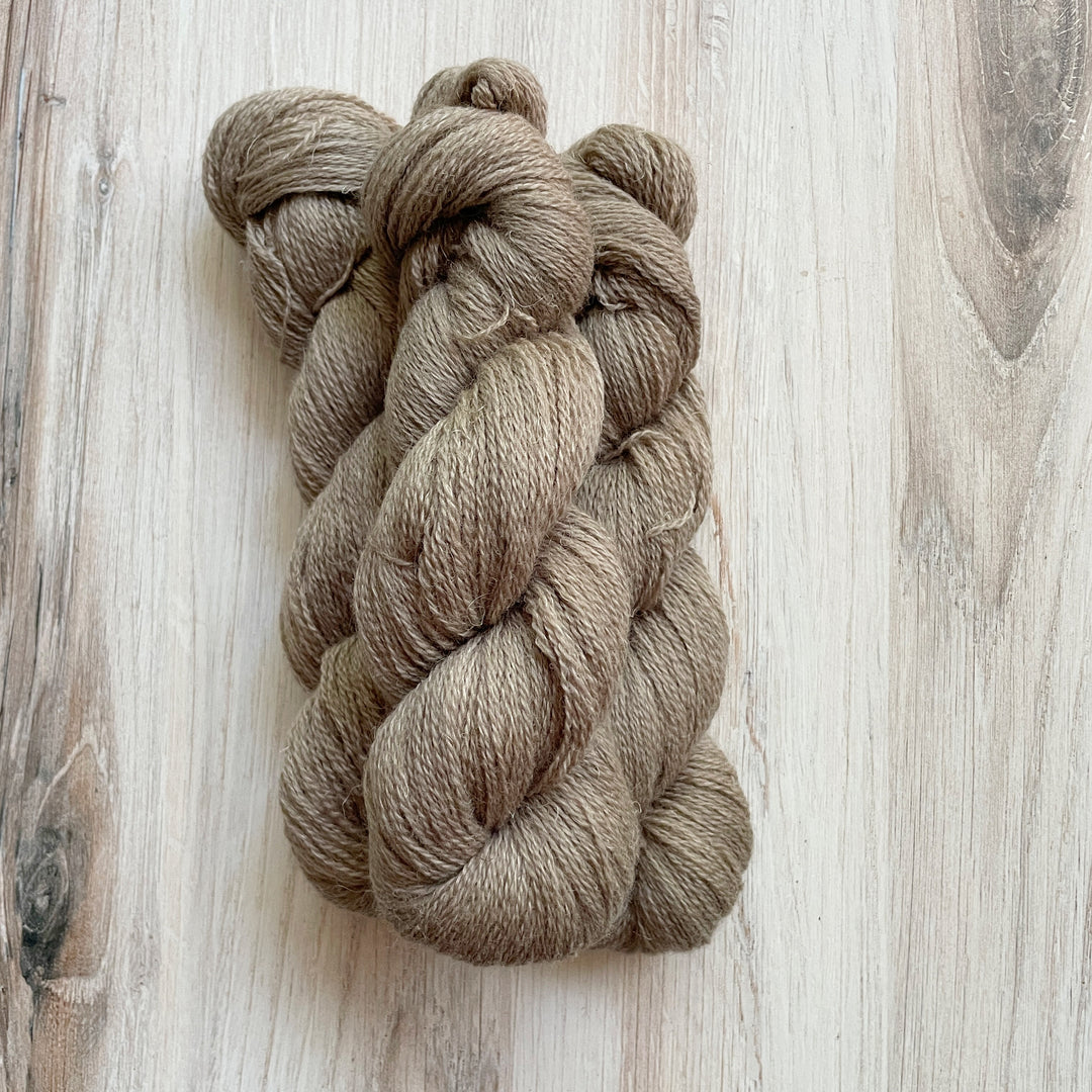 Beige yarn.