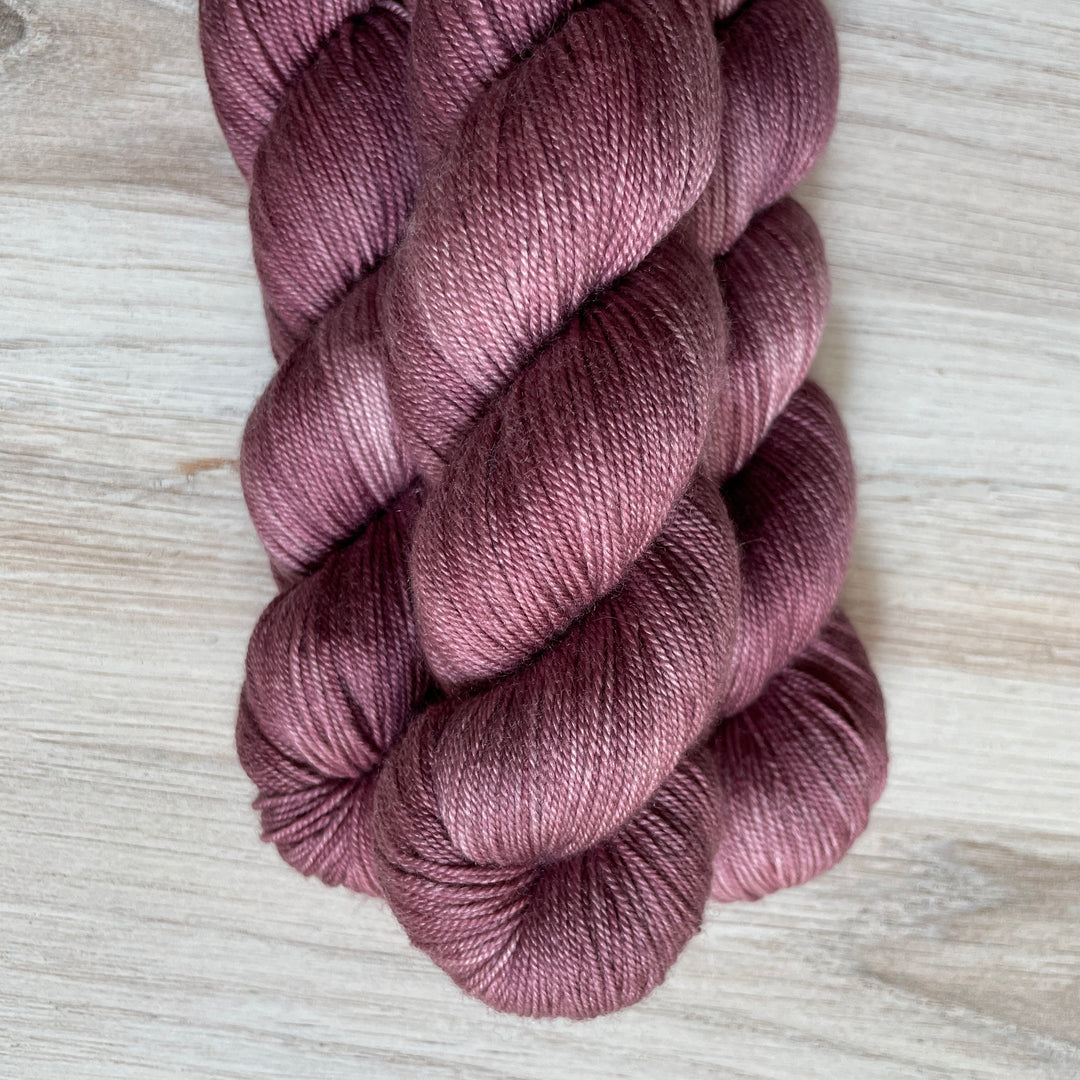 Purple yarn.