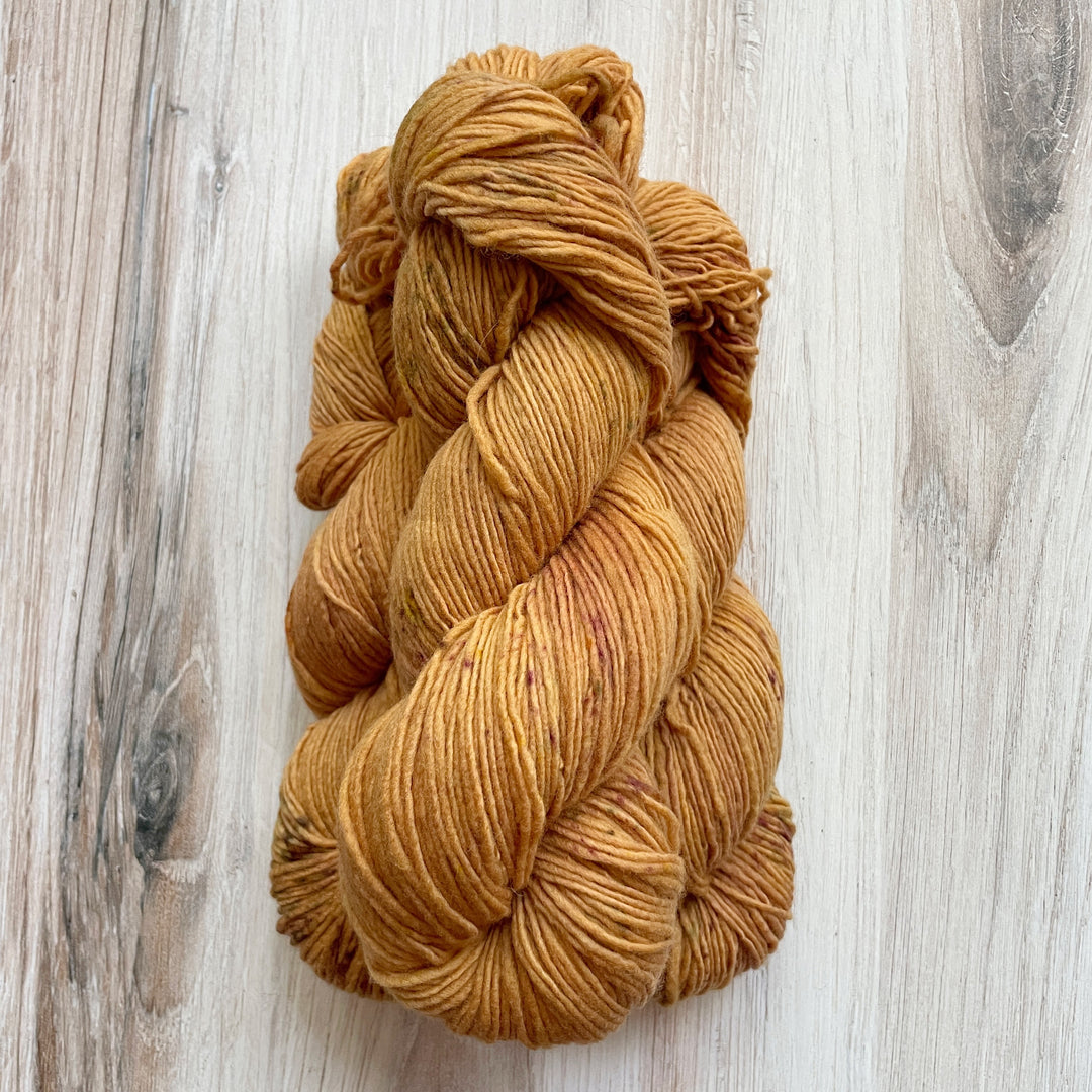 Orange yarn.