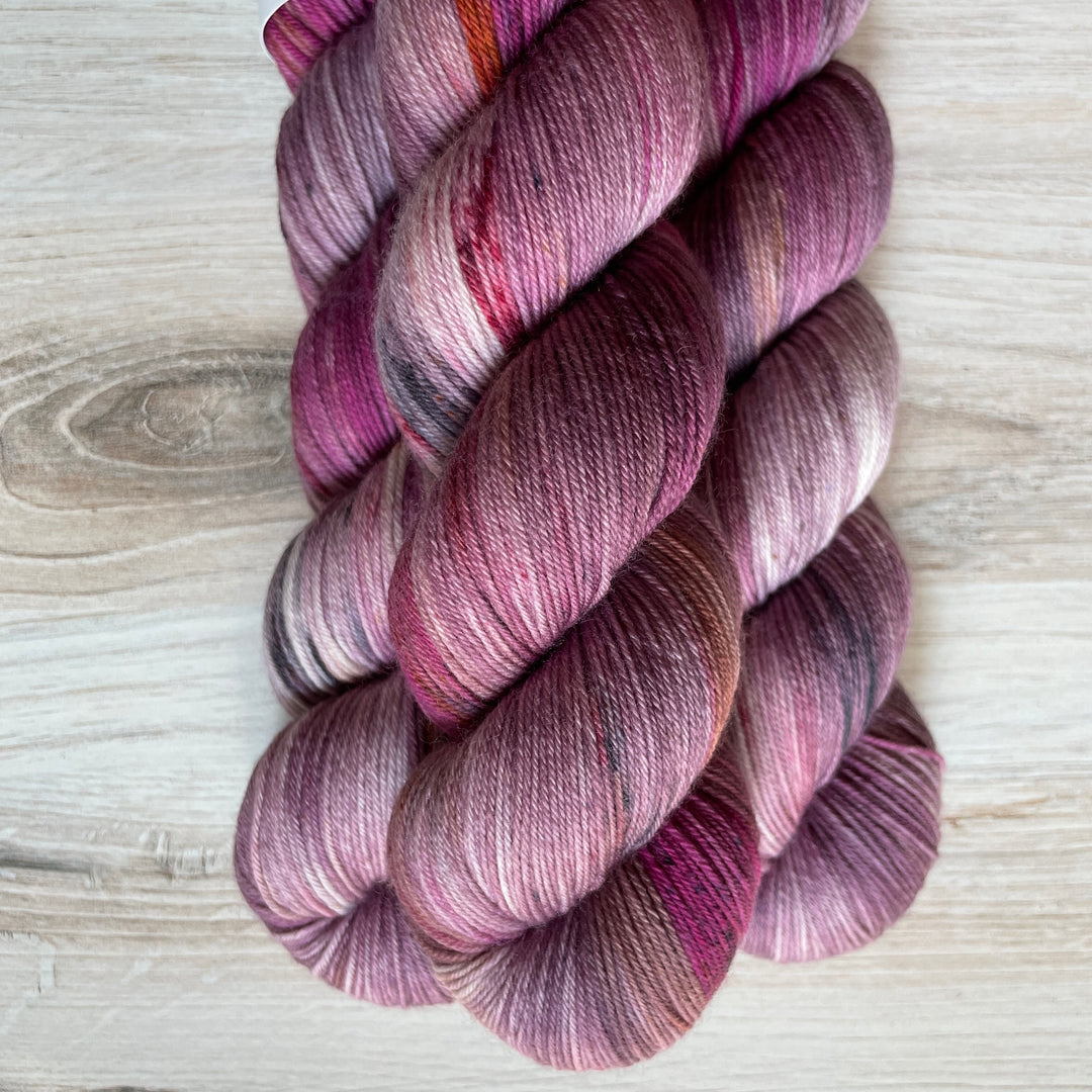Pink and purple yarn.