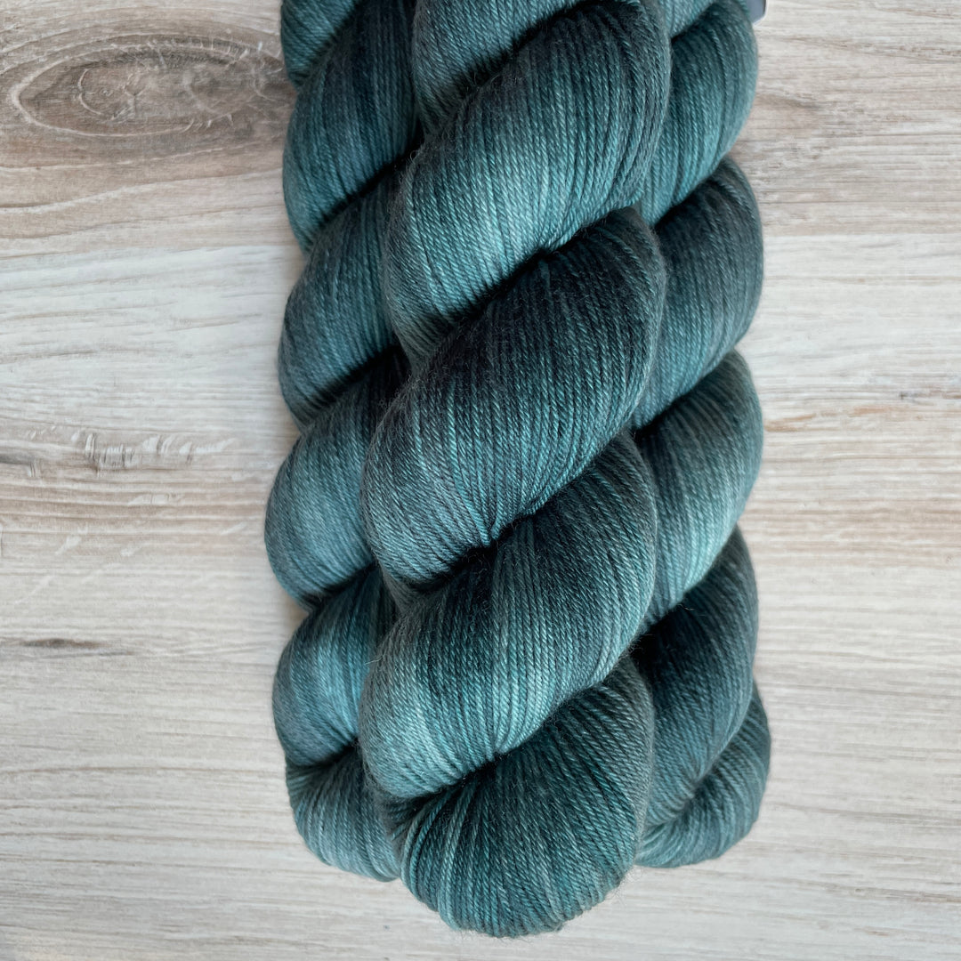 Teal yarn.