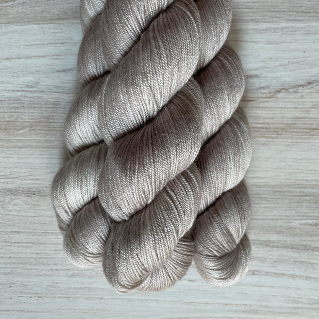 Pearl colored yarn.