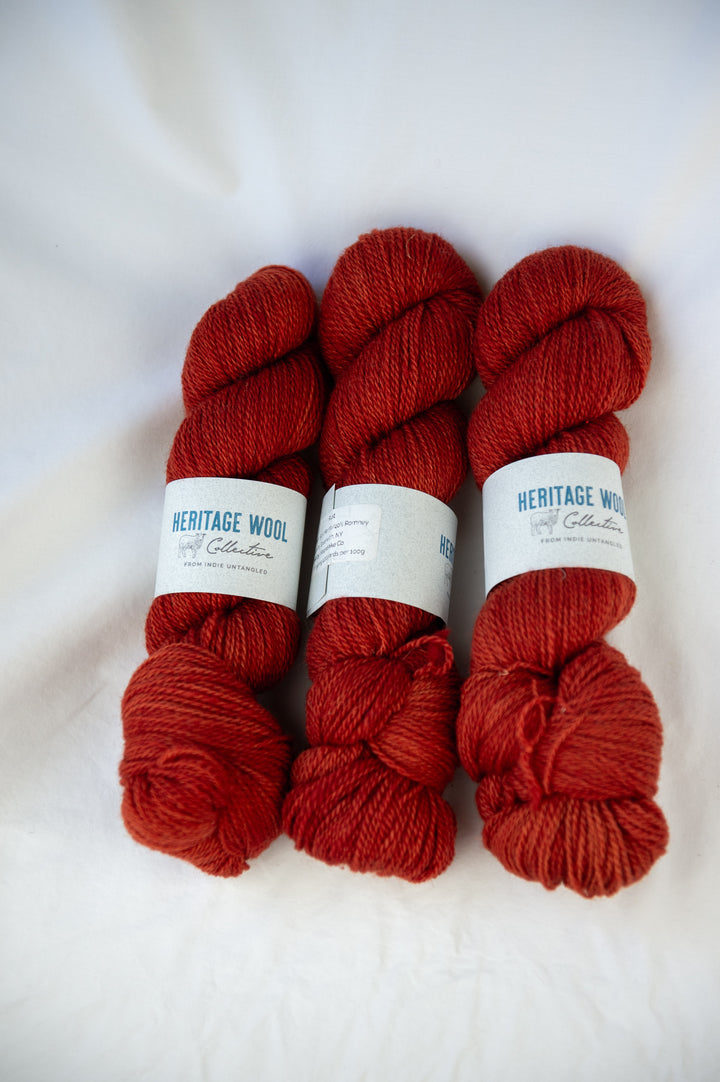Heritage Wool Collective - Merino Romney Fingering - Rust