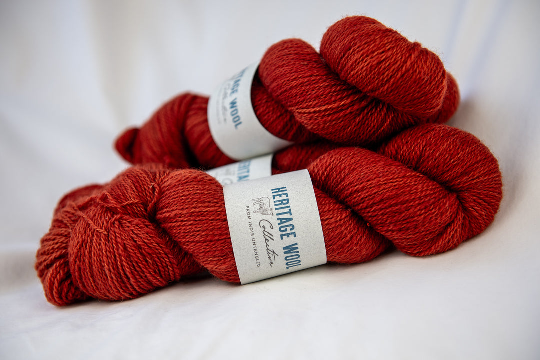 Heritage Wool Collective - Merino Romney Fingering - Rust