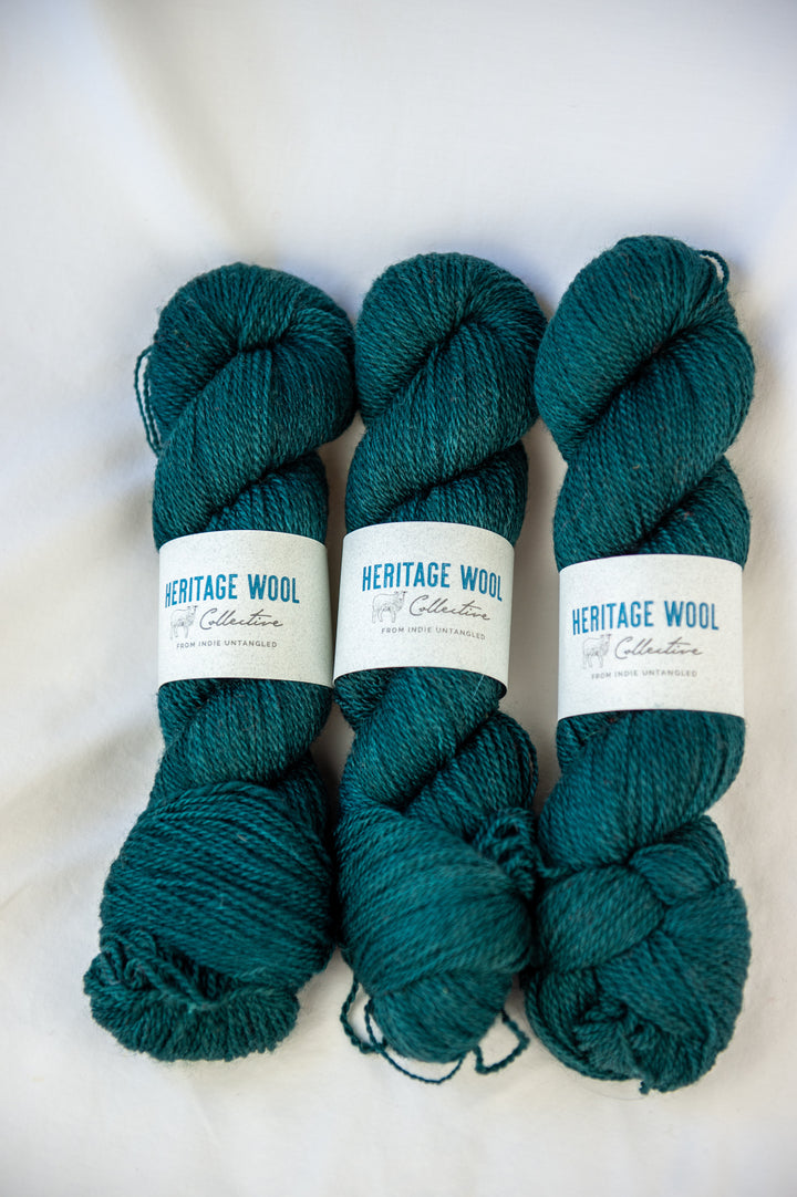 Heritage Wool Collective - Merino Romney Fingering - Spruce