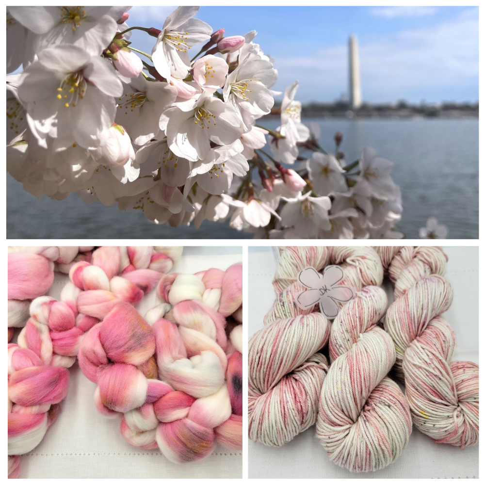 Knitting Our National Parks - Huespun Fiberworks - DC Cherry Blossoms - Preorder