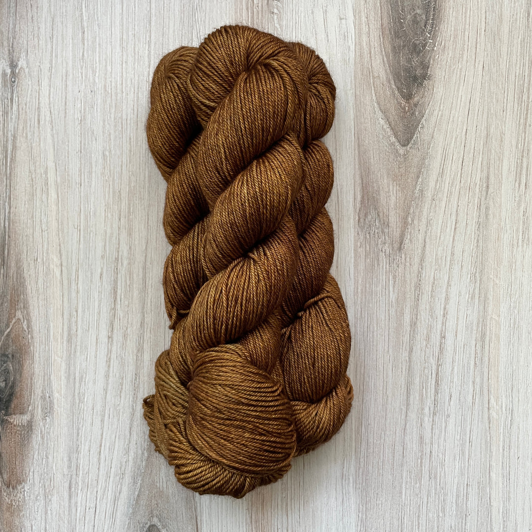 Golden brown yarn.