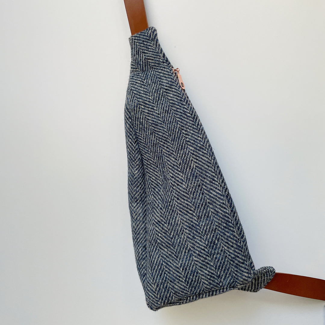 Harris Sling Wool Tweed Bag - Mussel