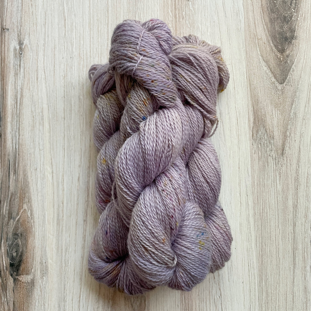 Light purple yarn.