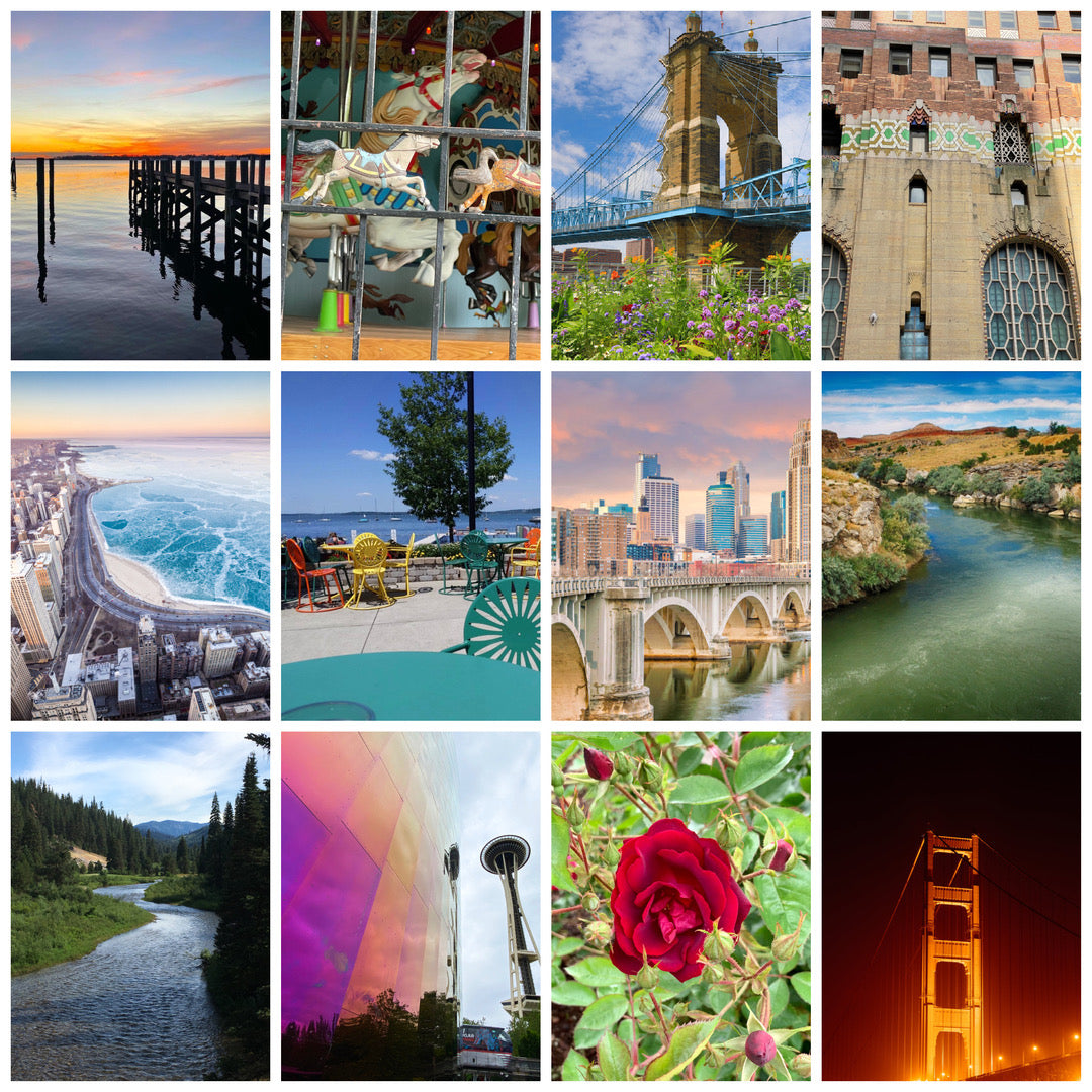 A collage of place images.