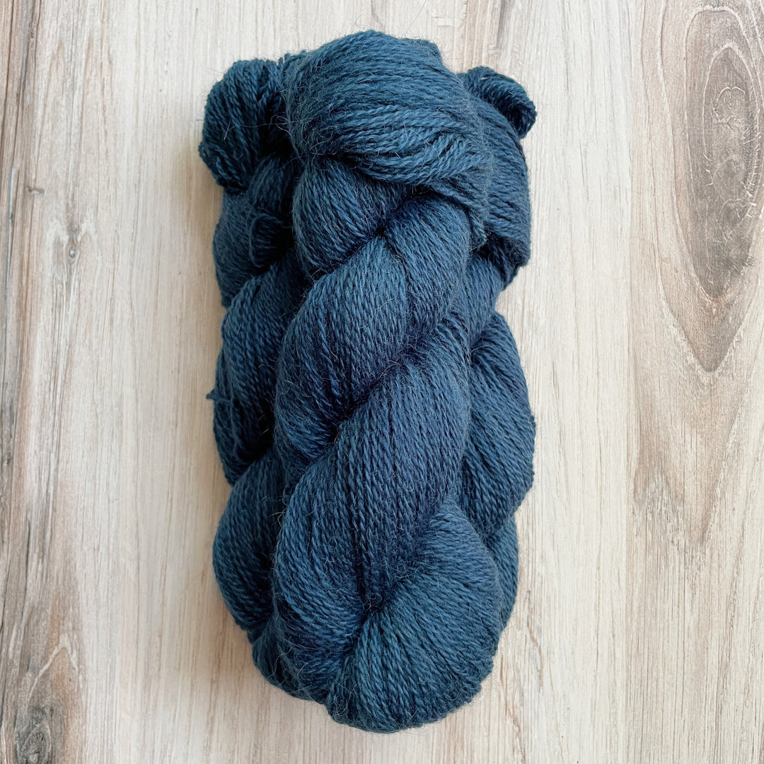 Blue yarn.