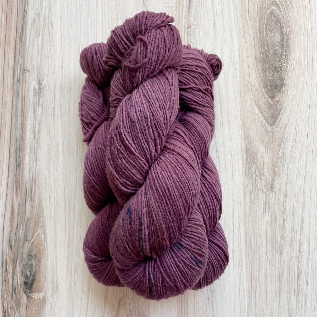 Purple yarn.