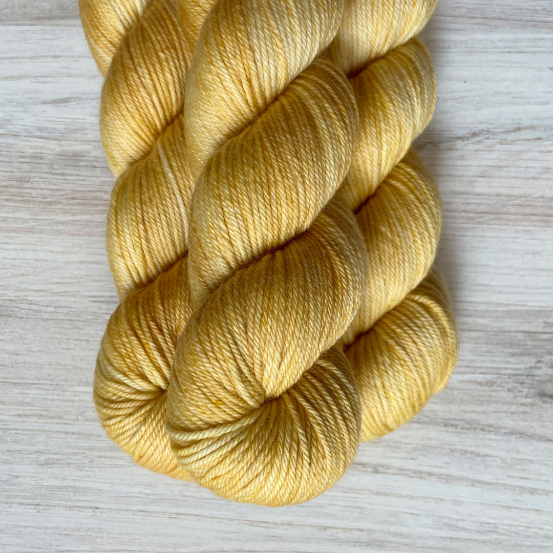 Yellow yarn. 