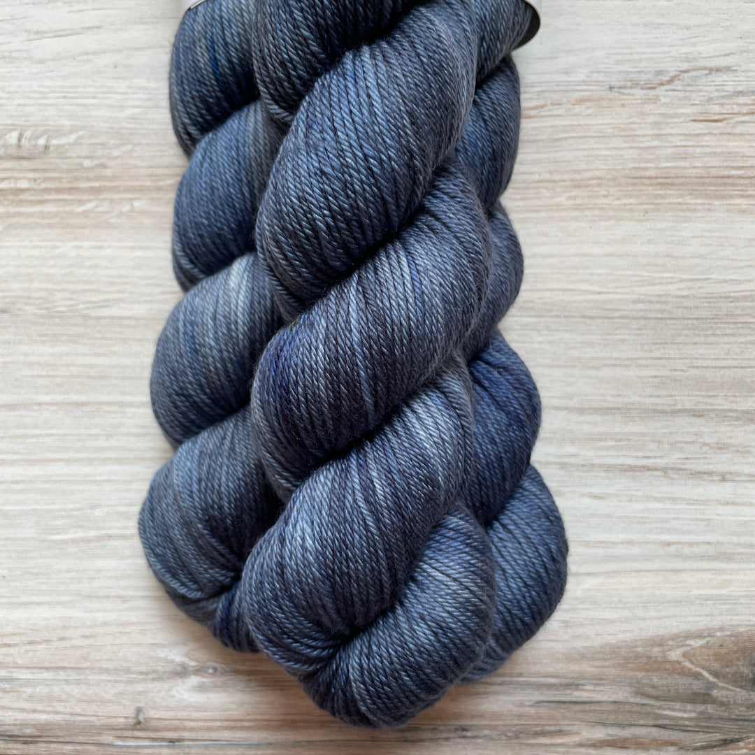 Blue yarn.
