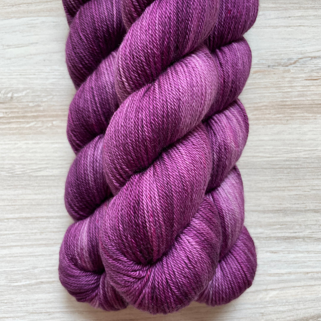 Purple yarn. 